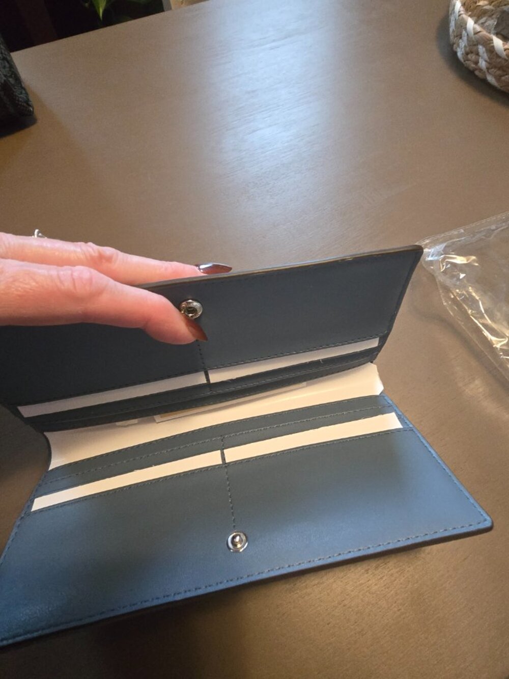 Michael Kors Reed Medium Satchel Crossbody Denim Blue Matching Billfold - NWT! - Picture 10 of 11